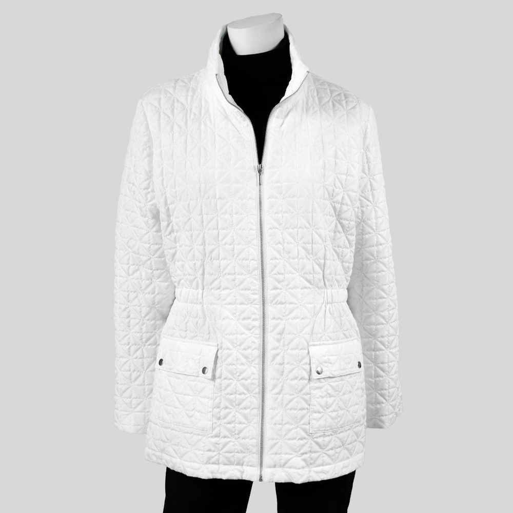 CHICO'S WEEKEND Quilted Front Zip Jacket Size CHICO'S 2 US L